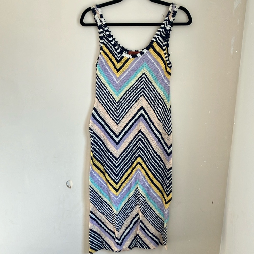 Vintage Missoni Chevron Ruffle Dress